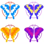 Vier vlinders