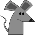Ładny uśmiechający się kreskówka mysz wektorowa