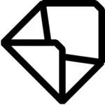 Otevřený dopis nakloněné vektorové ikony