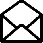 Icono de vector de carta abierta