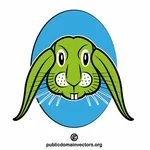 Zielona twarz królika