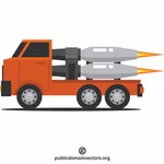 Lastbil med raket boosters