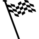 Course drapeau vectoriel