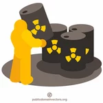 Barils de déchets radioactifs