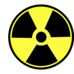 Radioaktivt advarsel etikett vektorgrafikk utklipp