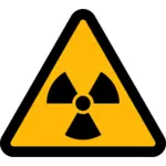 Ilustração em vetor de sinal de radioactividade triangular