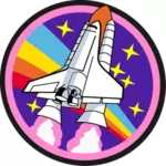 Rainbow raket badge