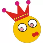 Female clown character's head clip art