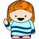 Ginger cartoon girl