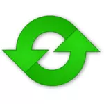緑の更新アイコンのベクトル描画