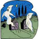 Fantômes dans le cimetière