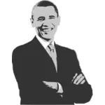 Dibujo vectorial de Barack Obama