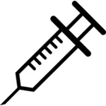 Medical syringe icon vector clip art
