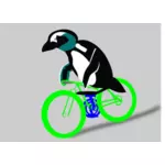 骑自行车的企鹅