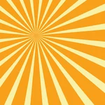 Keltainen auringonsäteet vektori tausta