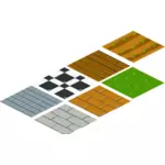 Isometric floor tile