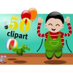 Feiern Sie 50 Clipart Vektor-Bild