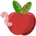 Červená kreslený apple vektorový obrázek