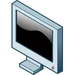 Isometrinen LCD-näytön vektorikuva