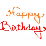 Ilustración vectorial de un letrero de feliz cumpleaños