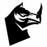 Rhino silhouette cut fil