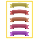 Colorful ribbons set