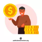Rich man and the golden coin