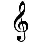 Treble clef symbol vector