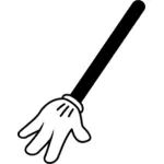 Vector graphics of raised hand sign