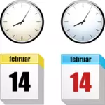 Klocka och kalender vektorbild