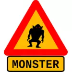 Advarsel monster vektor image