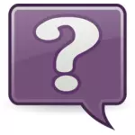 Imaginea vectorială violet umbrită semn de întrebare