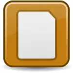 Vector de la imagen del icono rodentia marrón para la hoja en blanco