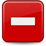 Red illustration of computer button - minus