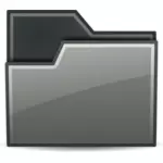 Grey ditutup gambar vektor icon folder