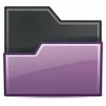 Dossier ouvert violet