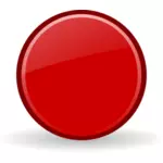 Grafis vektor rekaman tombol merah dengan bayangan