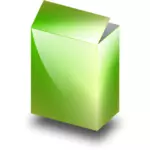 グリーン ボックス 3 D ベクトル画像