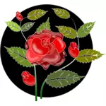 चमकदार गुलाब सजावट
