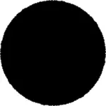 Roughcut černý kruh vektorové grafiky
