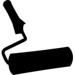 Silhouette vector image of paint roller