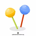 Fargerike lollipops
