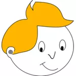 Illustration vectorielle d'un garçon blond