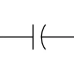 RSA IEC capacitor symbol vector image