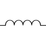 Simbol RSA IEC inductor de desen vector