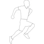 Ilustración vectorial de joven atleta