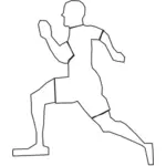 בתמונה וקטורית איש רץ