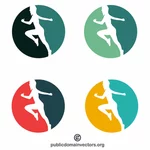 Aerobik sınıflar logo kavramı