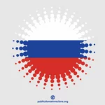 Russian flag halftone effect