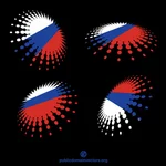 Stiker bendera Rusia